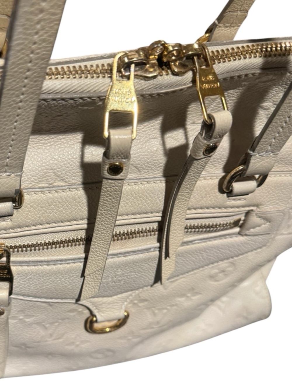 Louis Vuitton Empreinte LV Monogram Leather Lumineuse PM Tote Bag Neigo Creme - Picture 12 of 16